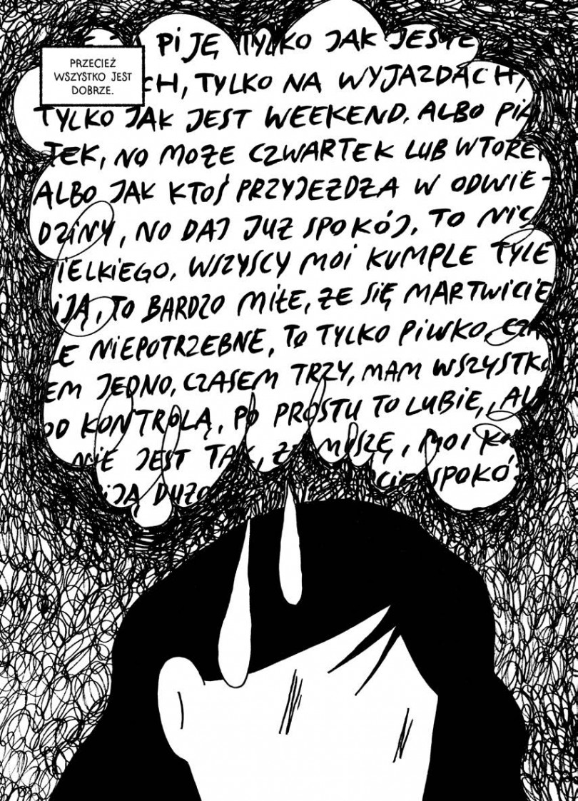 Kadr z&nbsp;komiksu &bdquo;Ja nie mam problemu&rdquo;